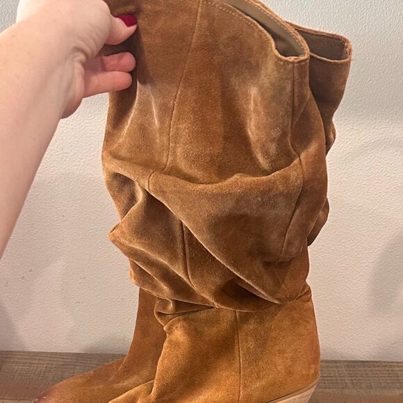 Matisse Remi Slouch Boots Brown Suede Pointed Toe - Picture 6 of 11